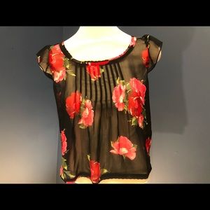 Pretty buttons in the back ruffled blouse